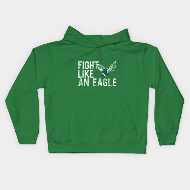 Fight like an eagle Kids Hoodie by Digital Borsch